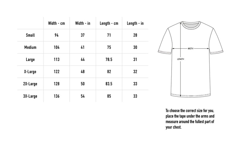 Size chart for HALO BUNDLE